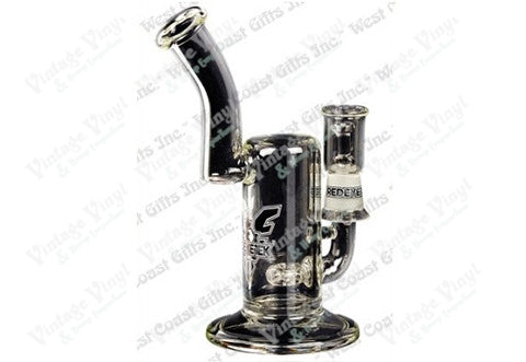 Red Eye Tek 7.5" Tall 5MM Thick Rasta Zinger Concentrate Bubbler W/Donut Perc