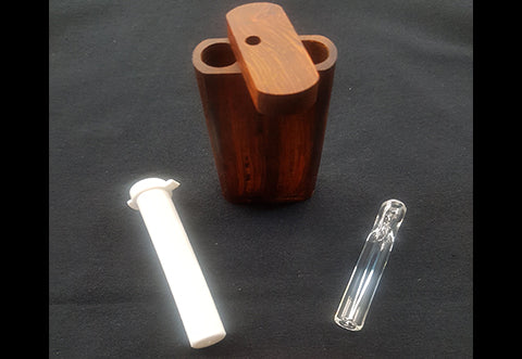 Futo Cocobolo Wood Dugout W/Glass One-hitter