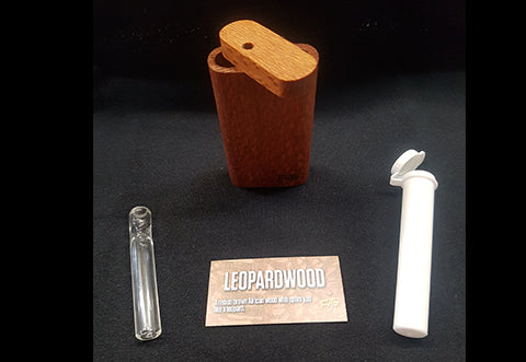 Futo Leopardwood Dugout W/Glass One-hitter