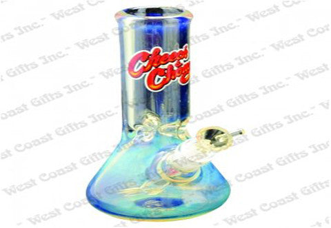Cheech & Chong Glass 9" Tall 7mm Thick Herbie Beaker Tank Tube w/14mm Joint