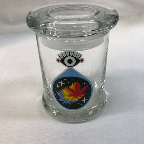 All Seeing Leaf Glass Jar