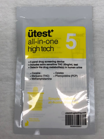 UTest 5 Panel Drug Test THC/Meth/COC/OPI/PCP