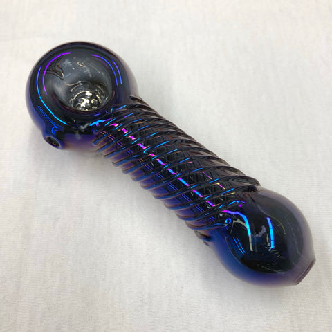 Red Eye Tek 4.5" Metallic Terminator Finish Twister Hand Pipe W/ Built In Screen