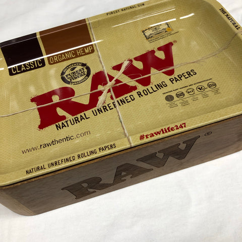 RAW Acacia Wood Cachebox With Rolling Tray