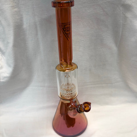 Red Eye Tek 16" Tall Terminator Finish Dual Chamber Beaker Tube W/ Matrix Perc