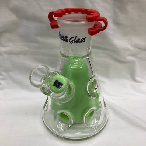 HOSS Double Hole Beaker Base with Grid Perc