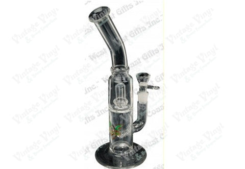 Red Eye Tek 16" Tall 5MM Thick Black Superb Stemless Lazy Boy Tube w/ Showerhead Perc