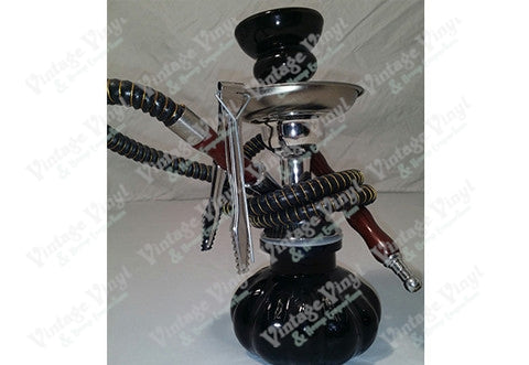 Black and Gold Striped Single Hose Hookah