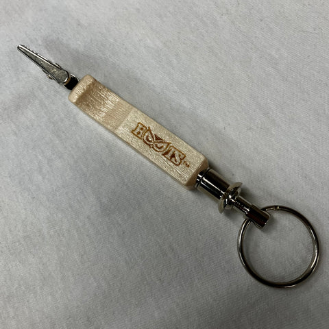 Hoots Wood Roach Clip w/ Key Loop