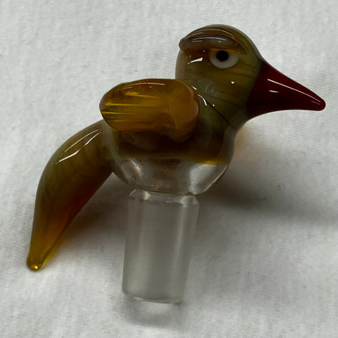 14mm Brown and Yellow Bird Bowl