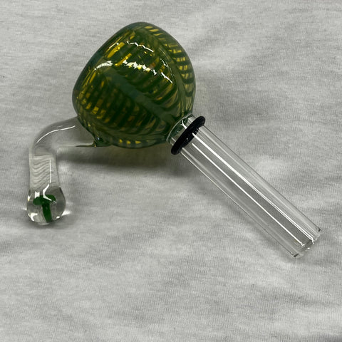 Clear Colour with Swirls 12mm Bowl with Mushroom Handle
