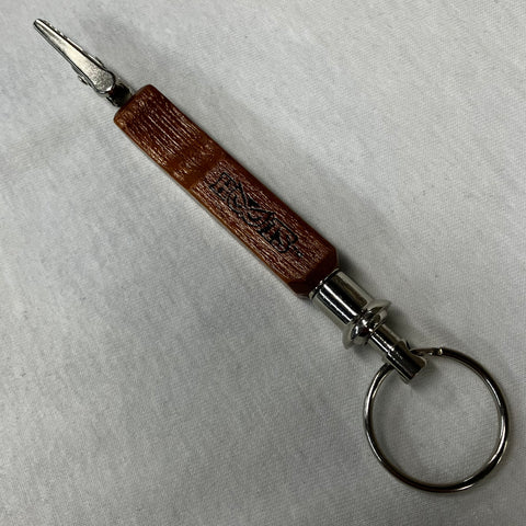 Hoots Wood Roach Clip w/ Key Loop