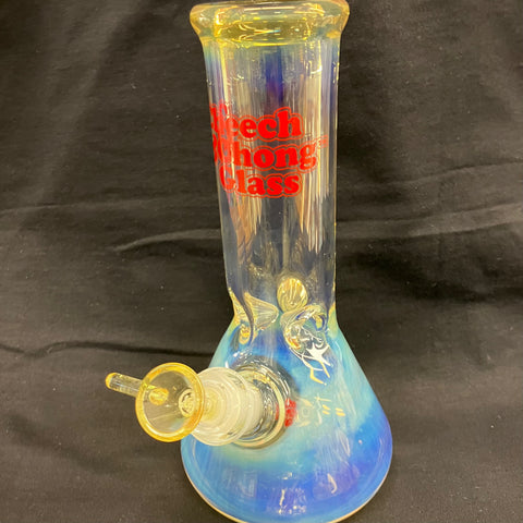 Cheech & Chong Glass 9" Tall 7mm Thick Herbie Beaker Tank Tube w/14mm Joint