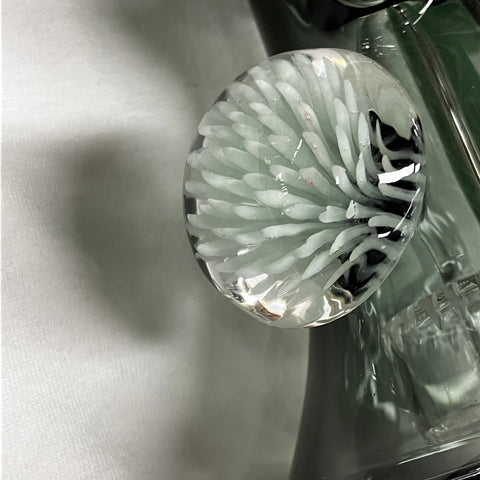 Red Eye Glass 8" Flat Mouth Phat Flower Concentrate Rig