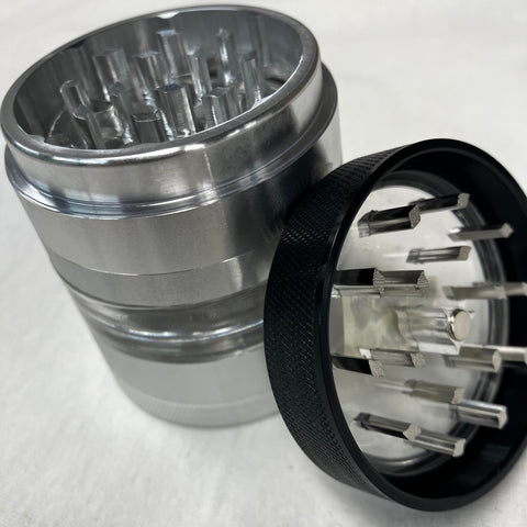 Kannastör Clear Top 2.2" with Clear Body 4 Piece Grinder/Sifter/Storage