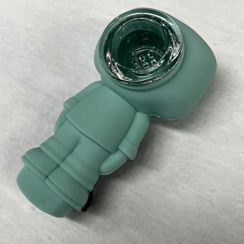 LIT Silicone 3" Zombie Hand Pipe with Glass Bowl