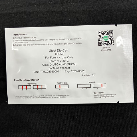 UTest Single Panel Marijuana THC 50 ng/mL Drug Test