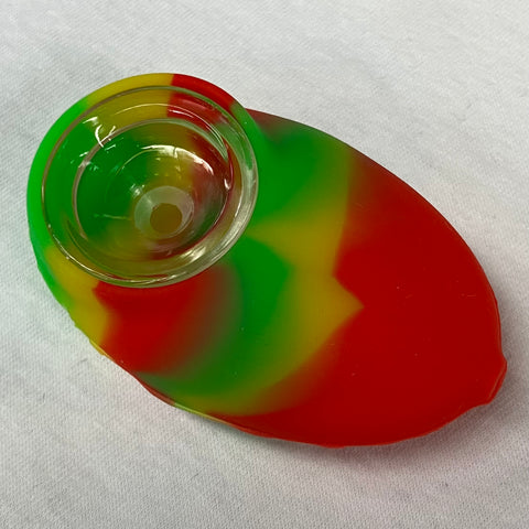 LIT Silicone 2.75" Egg Hand Pipe with Glass Bowl