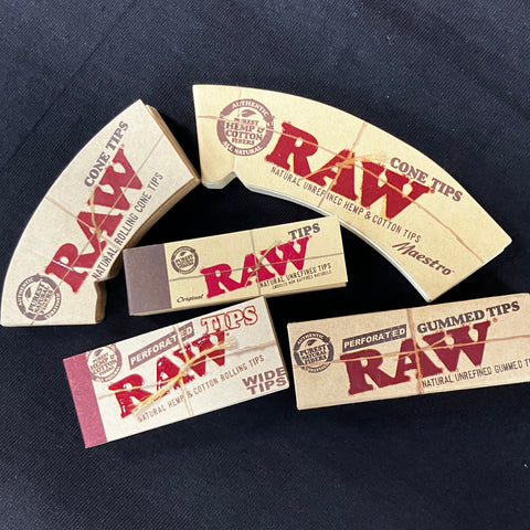 RAW Filter Tips: Classic, Wide, Cone, & Gummed