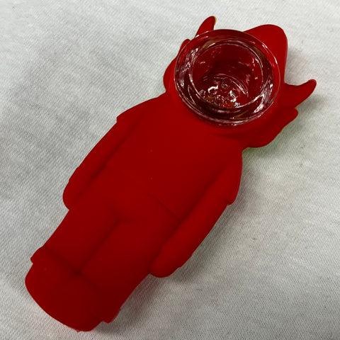 LIT Silicone 3" Goblin Hand Pipe with Glass Bowl