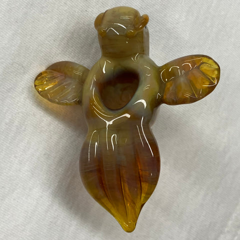 14mm Brown and Yellow Bird Bowl