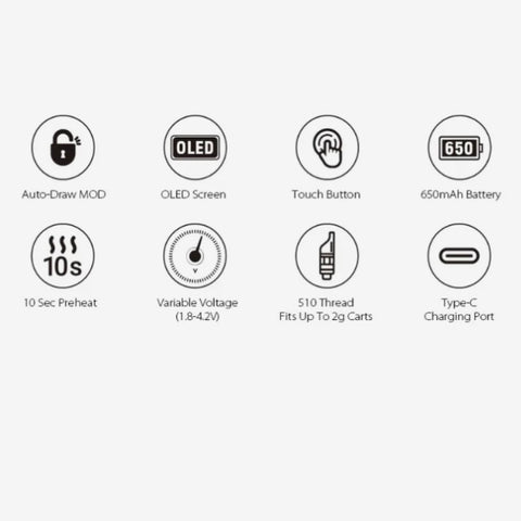 Yocan Ziva Pro Smart Vaporizer Mod Battery