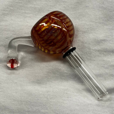 Clear Colour with Swirls 12mm Bowl with Mushroom Handle