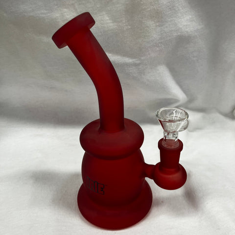 Irie 7.5” Tall Day Glow Frosted Round Bubbler Bong