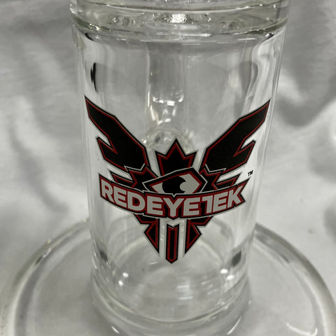 Red Eye Tek 16" Tall 5MM Thick Superb Stemless Lazy Boy Tube w/ Showerhead Perc