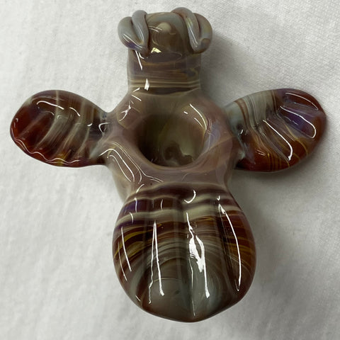 14mm Brown, White, and Grey Bird Bowl