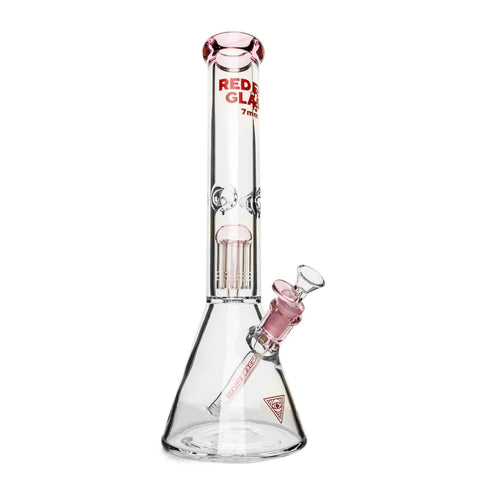 Red Eye Glass 15” Tall 7mm Thick Wildwood Dual Chamber Beaker Base