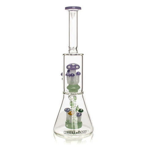 Red Eye Glass 12” Tall Amanita Dual Chamber Beaker Base