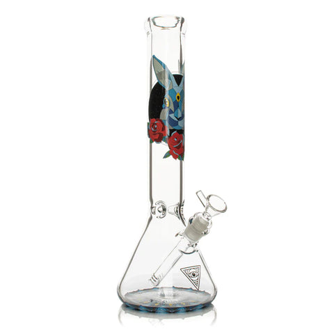 Red Eye Glass 15” Tall 7mm Thick Space Rabbit Beaker