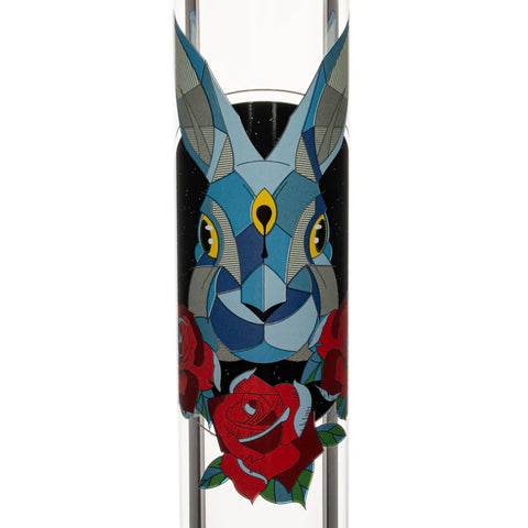 Red Eye Glass 15” Tall 7mm Thick Space Rabbit Beaker
