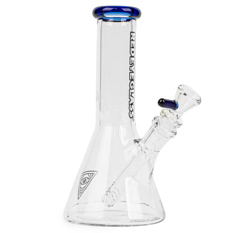 Red Eye Glass 8” Tall Beaker Tube Bong