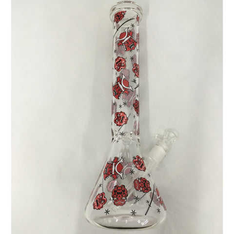 Red Eye Glass 15” Tall Kabuki Beaker Tube