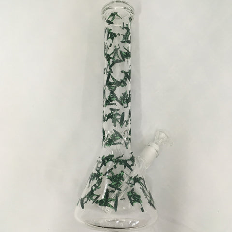Red Eye Glass 15” Tall Army Men Beaker Tube