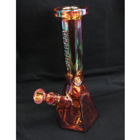 Red Eye Tek 10" Tall  Hex Base Beaker Tube w/ Metallic Terminator Finish