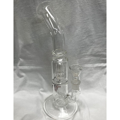 Red Eye Tek 16" Tall 5MM Thick Rasta Superb Stemless Lazy Boy Tube w/ Showerhead Perc