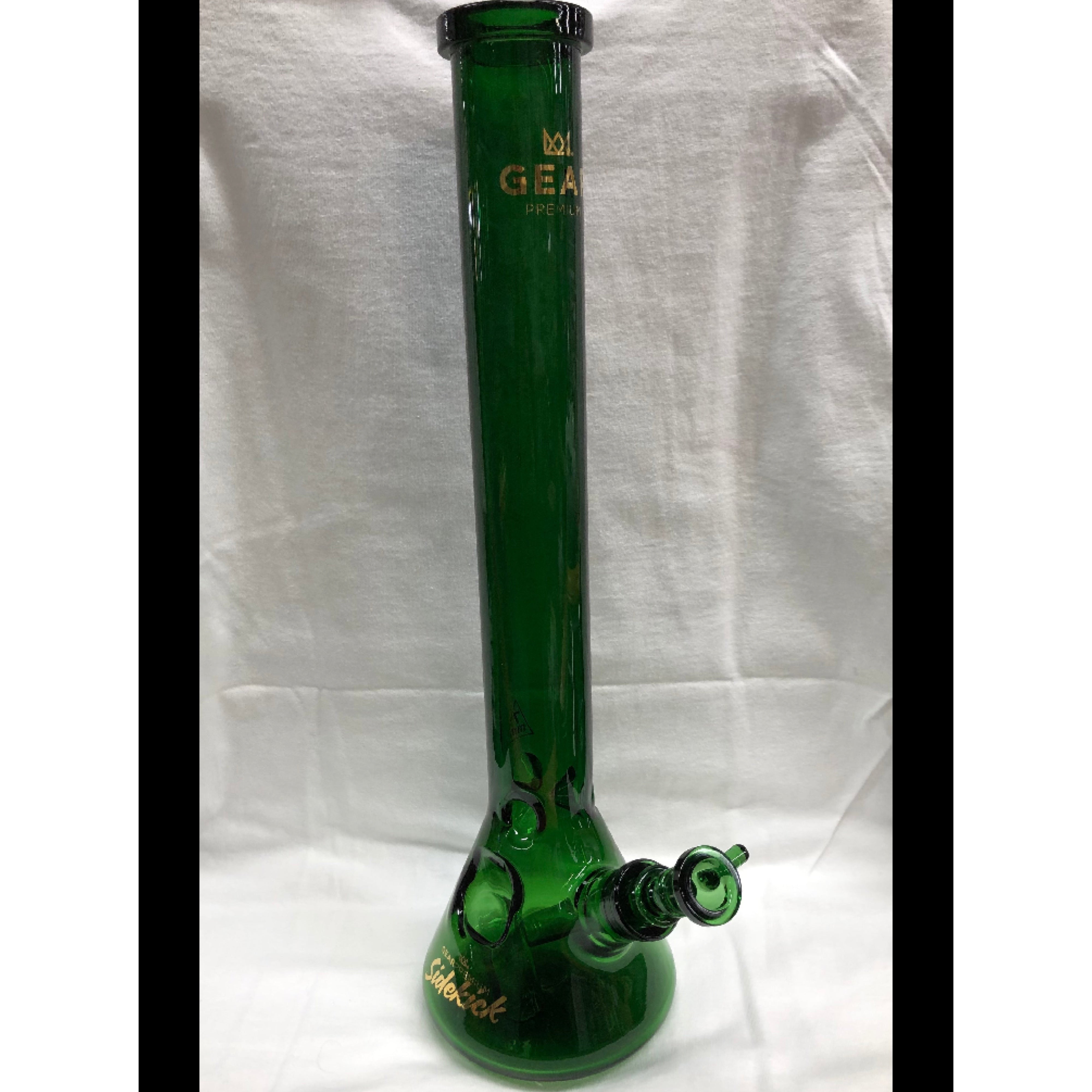 gear bongs GEAR Premium 18" Tall 7mm Thick Sidekick Beaker Tube With Built In Lig