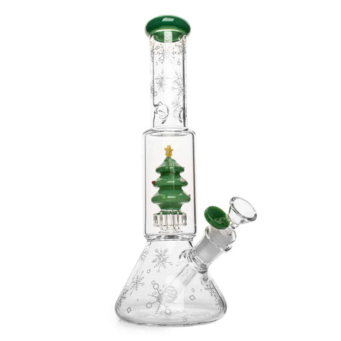 Red Eye Glass 12" Christmas Tree Dual Chamber Beaker Base