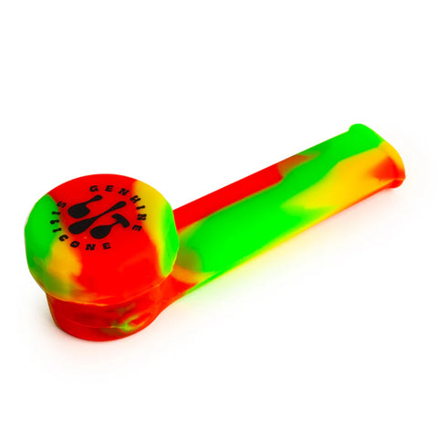 LIT Silicone 3.5" Hand Pipe w/ Metal Bowl & Lid