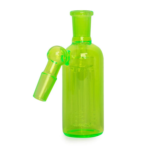 West Coast 14mm 45 Degree Day Glow Ash Catcher W/4-Arm Tree Perc