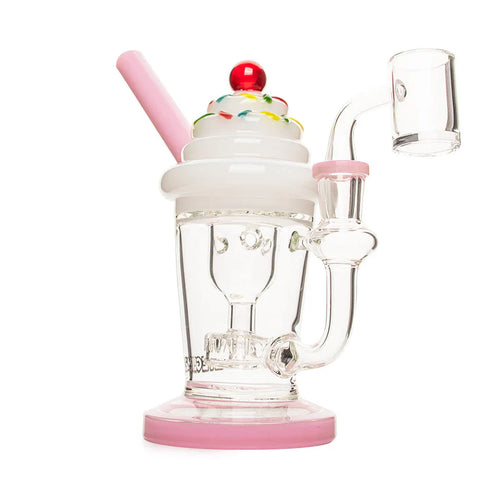 Red Eye Glass 8" Milkshake Incycler Rig