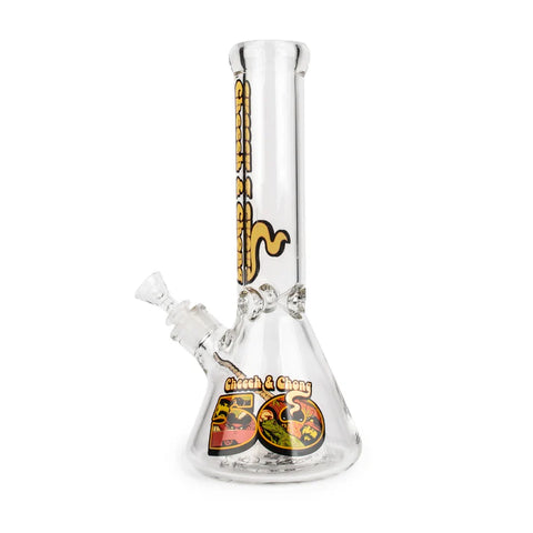 Cheech & Chong Glass 12" 7mm Thick Commemorative 50th Anniversary Beaker Tube