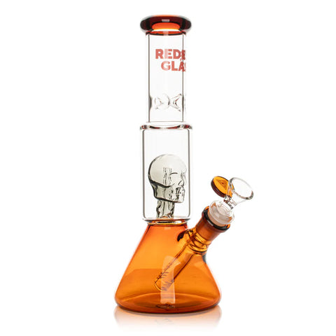Red Eye Glass 11" Dual Chamber Skull Perc Beaker