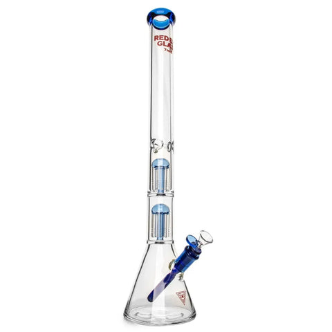 Red Eye Glass 24" 7mm Thick Wildwood Triple Chamber Beaker Base