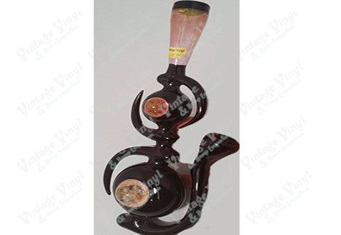 Custom Clear Pink and Black Alien Sherlock Pipe w/ 2 Glass Marbles