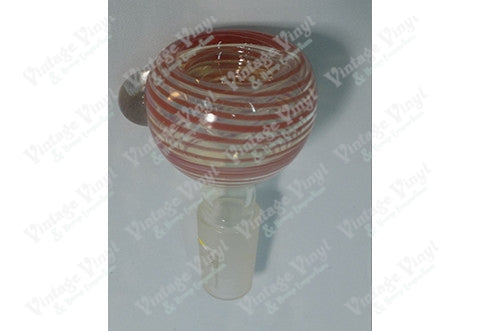 Clear And Red Striped 14mm Bowl
