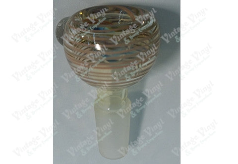 Clear and Brown Striped 14mm Bowl